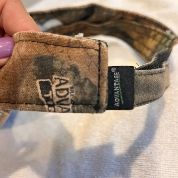 Advantage Men Brown Camouflage Go Fish Visor Hat Embroidered Fishing Outdoor - Picture 4 of 5